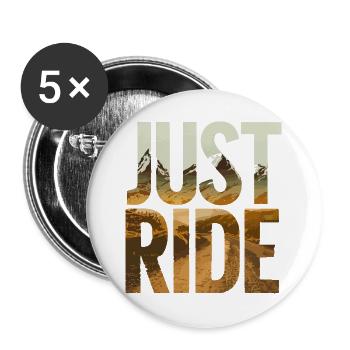 Fahr einfach Mountain Vista - Buttons groß 56 mm (5er Pack) - Weiß - Vorne