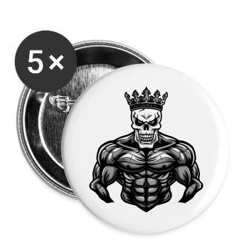 skull king - Buttons groß 56 mm (5er Pack) - Weiß - Vorne