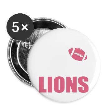 this girl loves her lions - Lot de 5 grands badges (56 mm) - blanc - Devant