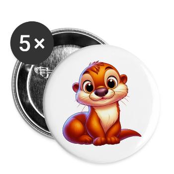 Otter - Buttons large 2.2''/56 mm (5-pack) - white - Front