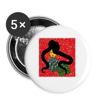 Jahrestag. Jubiläumsdekade. Humor. komisch - Buttons groß 56 mm (5er Pack) - Weiß - Vorne