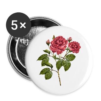 Flowers - Buttons large 2.2''/56 mm (5-pack) - white - Front