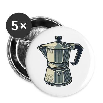 Espresso pot - Buttons large 2.2''/56 mm (5-pack) - white - Front