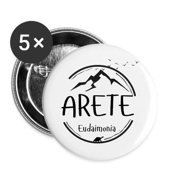 Arete - Eudaimonia - Buttons groß 56 mm (5er Pack) - Weiß - Vorne