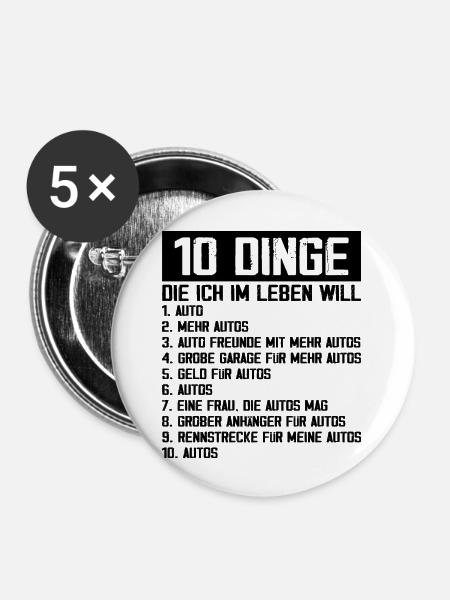 Auto Tuning Schrauber - Buttons groß 56 mm (5er Pack) - Weiß