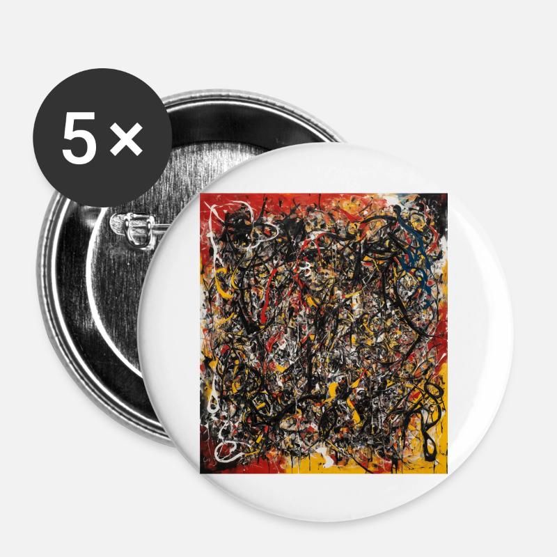 Abstract - Buttons large 2.2''/56 mm (5-pack) - white