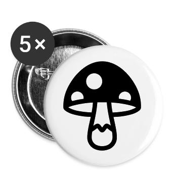 Mushroom - Buttons large 2.2''/56 mm (5-pack) - white - Front