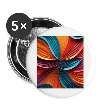Colorful abstract paperColorful abstract with - Buttons large 2.2''/56 mm (5-pack) - white - Front