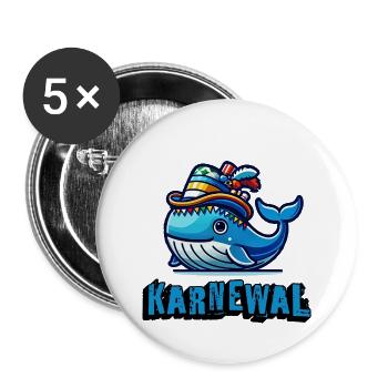 Sur la route dans le carnaval en tant que carnaval - Lot de 5 grands badges (56 mm) - blanc - Devant