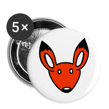 Fox Red Fox Wild Animal Clever Forest Inhabitants - Buttons large 2.2''/56 mm (5-pack) - white - Front