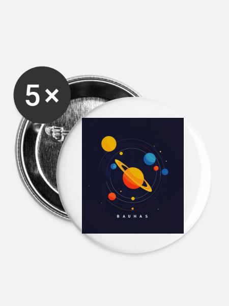 Bauhas Planetensystem - Buttons groß 56 mm (5er Pack) - Weiß