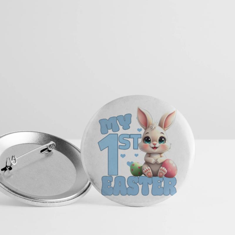 Baby's First Easter - Easter Bunny Easter Egg Buttons large 2.2''/56 mm (5-pack)