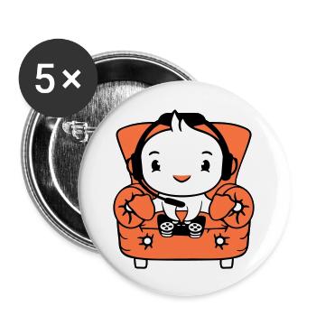Duck Gamer Gaming Controller Headset Chair Sitting - Buttons large 2.2''/56 mm (5-pack) - white - Front