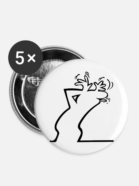 die Linie - Buttons groß 56 mm (5er Pack) - Weiß