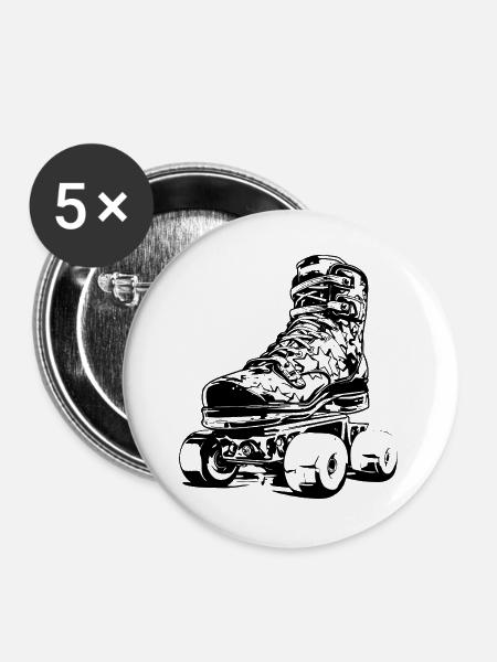 Roller Skates - Buttons groß 56 mm (5er Pack) - Weiß