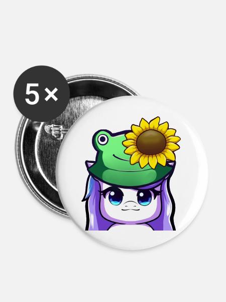 lya froggo sonnenbuuume - Buttons groß 56 mm (5er Pack) - Weiß