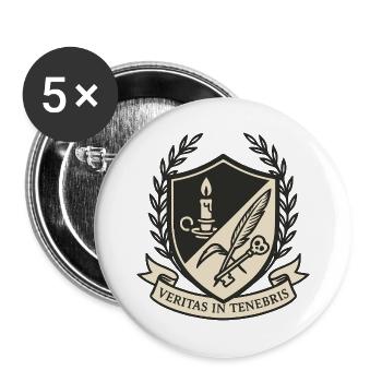 Veritas in Tenebris - Buttons groß 56 mm (5er Pack) - Weiß - Vorne