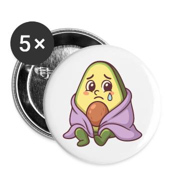 Sad Lawyer - Buttons large 2.2''/56 mm (5-pack) - white - Front