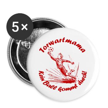 Towart Mama rot - Buttons groß 56 mm (5er Pack) - Weiß - Vorne