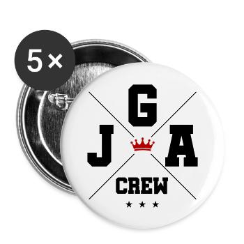 JGA Crew - Buttons groß 56 mm (5er Pack) - Weiß - Vorne