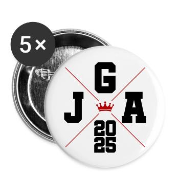 Jga 2025 Bachelor Party - Buttons large 2.2''/56 mm (5-pack) - white - Front