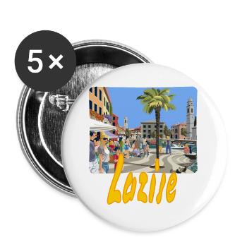 Lazise - Buttons groß 56 mm (5er Pack) - Weiß - Vorne
