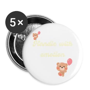 Handle With Emotion – Pastel Mental Health Aware - Buttons large 2.2''/56 mm (5-pack) - white - Front