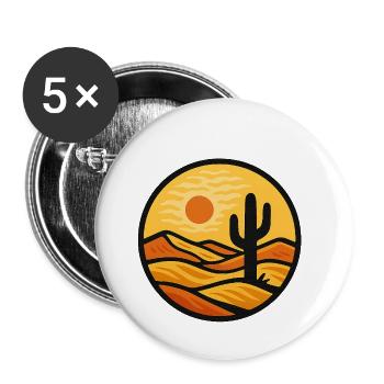Desert Mirage - Buttons large 2.2''/56 mm (5-pack) - white - Front