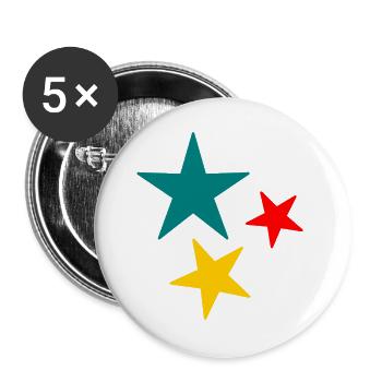 COEUR. MERCI. MAÎTRESSE. MAITRE. MERCI MAÎTRESSE. - Lot de 5 grands badges (56 mm) - blanc - Devant