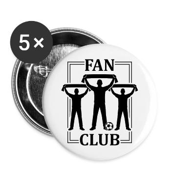 Football Fan Club Team - Buttons large 2.2''/56 mm (5-pack) - white - Front