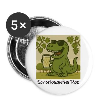 SchorleSaufusRex - Buttons groß 56 mm (5er Pack) - Weiß - Vorne
