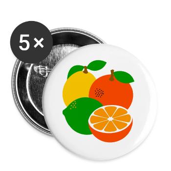 Fruit - Buttons large 2.2''/56 mm (5-pack) - white - Front