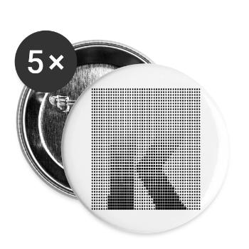 Letter K, name, the letter K - Buttons large 2.2''/56 mm (5-pack) - white - Front