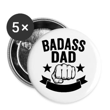 T-shirt Force et Fierté - Lot de 5 grands badges (56 mm) - blanc - Devant