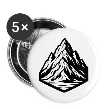 Mountain icon - Buttons large 2.2''/56 mm (5-pack) - white - Front