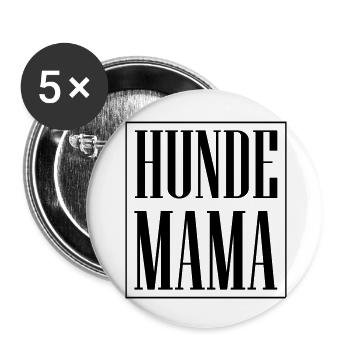 Hunde Mama - Buttons groß 56 mm (5er Pack) - Weiß - Vorne