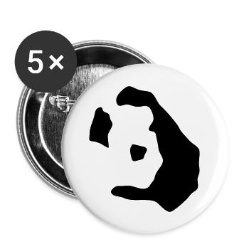 Santorini - Buttons groß 56 mm (5er Pack) - Weiß - Vorne