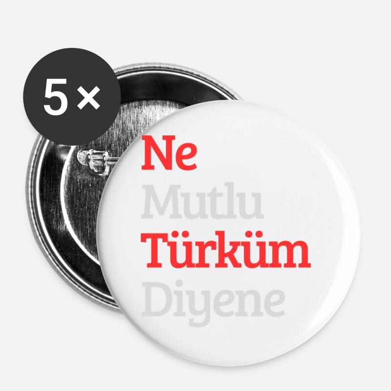 Türk - Buttons large 2.2''/56 mm (5-pack) - white