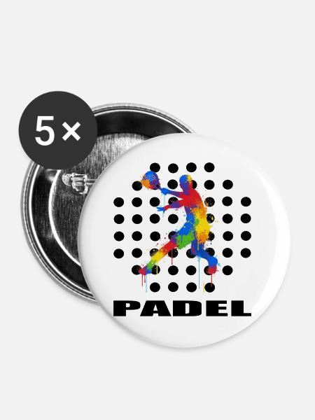 Padel - Buttons groß 56 mm (5er Pack) - Weiß