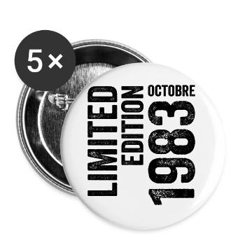 1983  - Buttons groß 56 mm (5er Pack) - Weiß - Vorne
