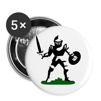 Ritter Spielzeug - Buttons groß 56 mm (5er Pack) - Weiß - Vorne