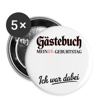 Livre d’or 28e anniversaire - Lot de 5 grands badges (56 mm) - blanc - Devant