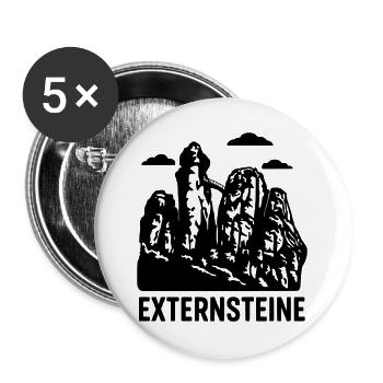 externsteine teutoburger wald - Buttons groß 56 mm (5er Pack) - Weiß - Vorne