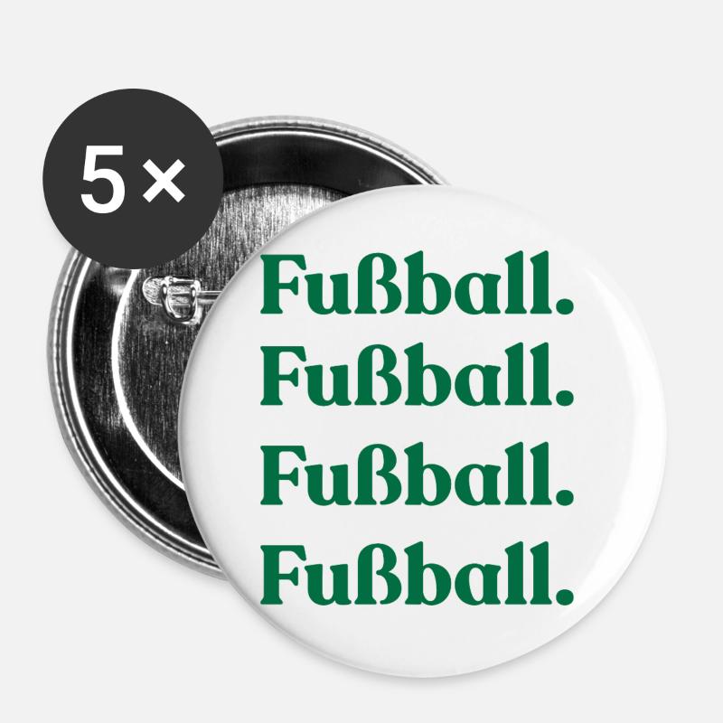 Soccer - Buttons large 2.2''/56 mm (5-pack) - white