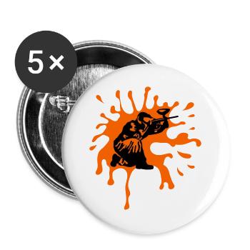 Paintball - Buttons large 2.2''/56 mm (5-pack) - white - Front