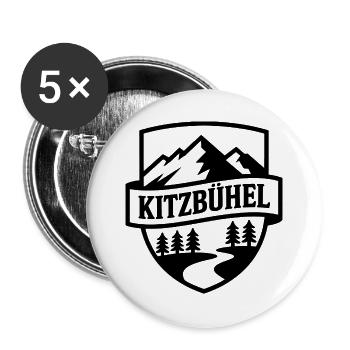 Kitzbühel - Souvenir Design - Buttons large 2.2''/56 mm (5-pack) - white - Front
