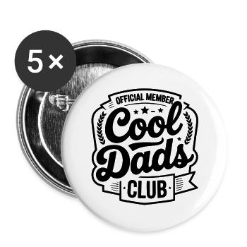 Official Member – Cool Dads Club - Buttons groß 56 mm (5er Pack) - Weiß - Vorne