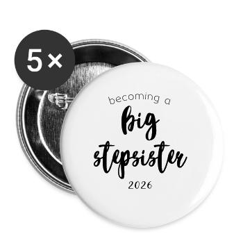 Future stepsister - Buttons large 2.2''/56 mm (5-pack) - white - Front