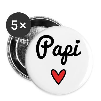 OPA. PAPA. VATERTAG. FROHER VATERTAG - Buttons groß 56 mm (5er Pack) - Weiß - Vorne