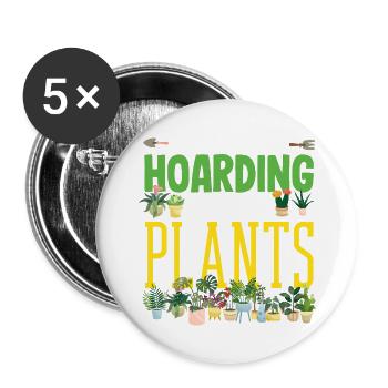 Garden & Plant Lovers Gifts - Buttons large 2.2''/56 mm (5-pack) - white - Front